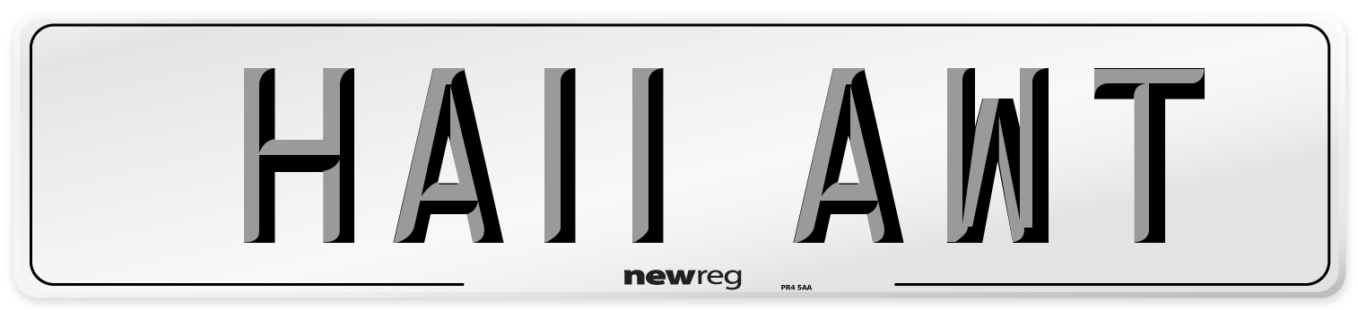 HA11 AWT Number Plate from New Reg